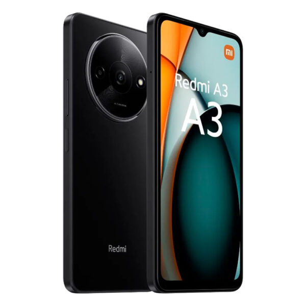 Celular Xiaomi Redmi A3 64GB, 3GB RAM, cámara principal 8MP + 0.08MP, frontal 5MP, 6.71", negro