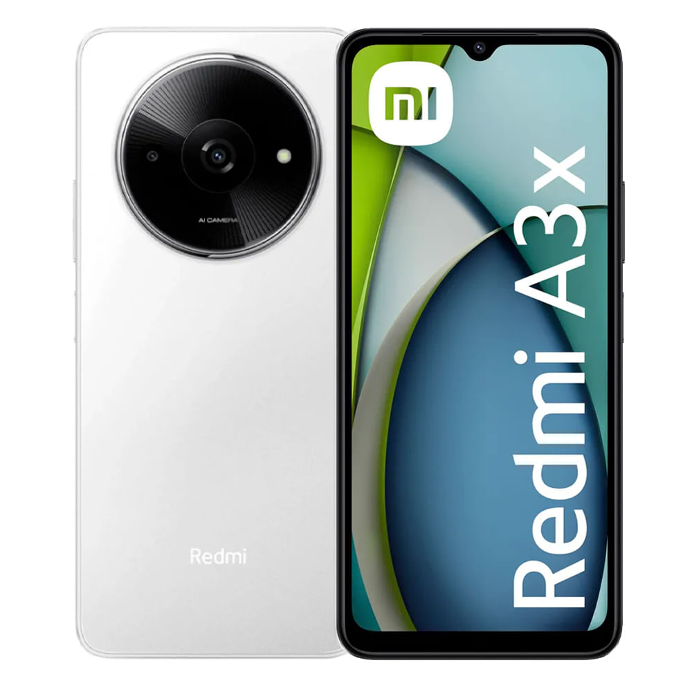 Celular Xiaomi Redmi A3X 4G 128GB, 4GB RAM, Snapdragon 685, cámara principal 48MP, cámara frontal 5MP, 6.71", blanco