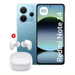 Celular Xiaomi Redmi Note 14 4G 256GB, 8GB RAM, cámara principal 108MP + 2MP + 2MP, frontal 20MP, 6.67'', azul + Audífonos Buds 6 Play