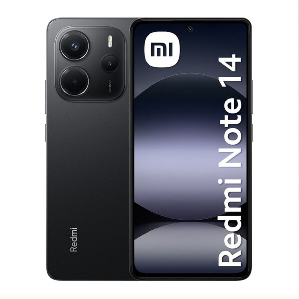 Celular Xiaomi Redmi Note 14 4G 256GB, 8GB RAM, cámara principal 108MP + 2MP + 2MP, frontal 20MP, 6.67'', negro