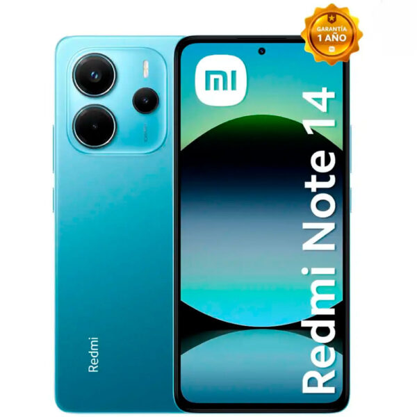 Celular Xiaomi Redmi Note 14 4G, 6.67", 8GB RAM, 256GB RAM, cámara principal 108MP, cámara frontal 20MP, azul océano