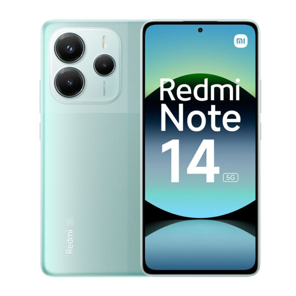 Celular Xiaomi Redmi Note 14 5G 256GB, 8GB RAM, cámara principal 108MP+8MP +2MP, frontal 20 MP, 6.67", verde