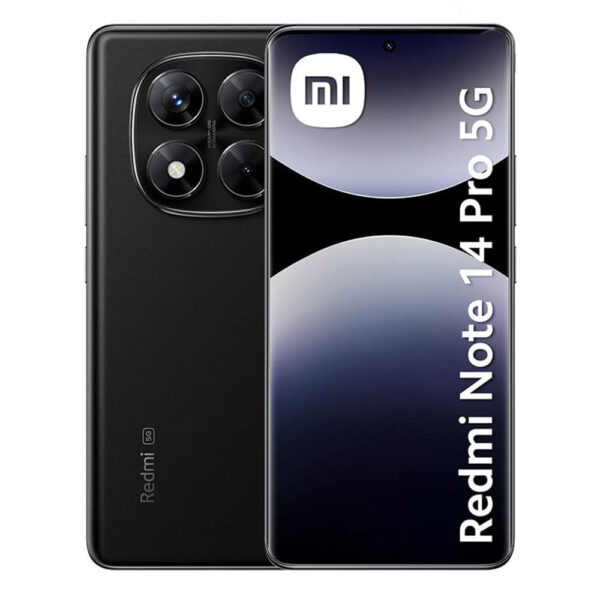 Celular Xiaomi Redmi Note 14 Pro 5G 256GB, 8GB RAM, cámara principal 200MP + 8MP + 2MP, frontal 20MP, 6.67'', negro
