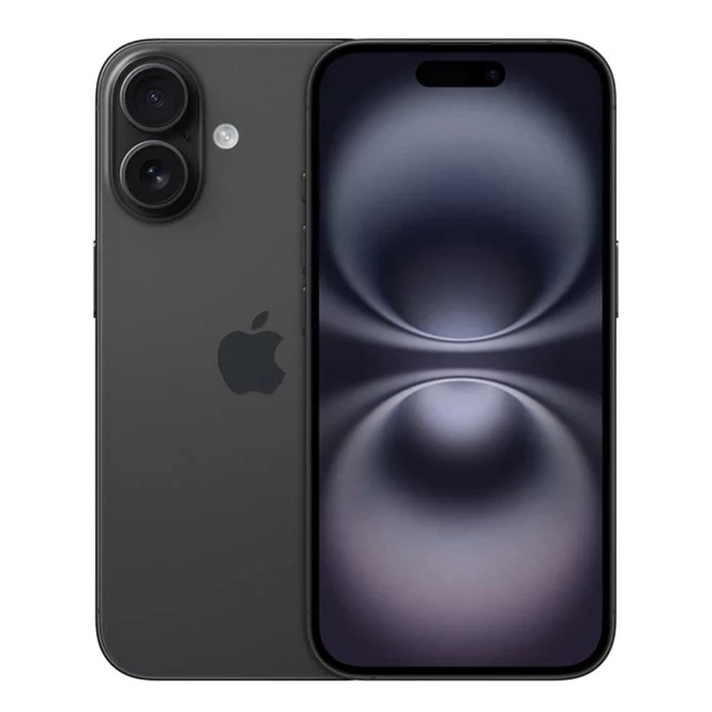 iPhone 16 5G 128GB, cámara principal 48MP + 12MP, cámara frontal 12MP, 6.1", negro