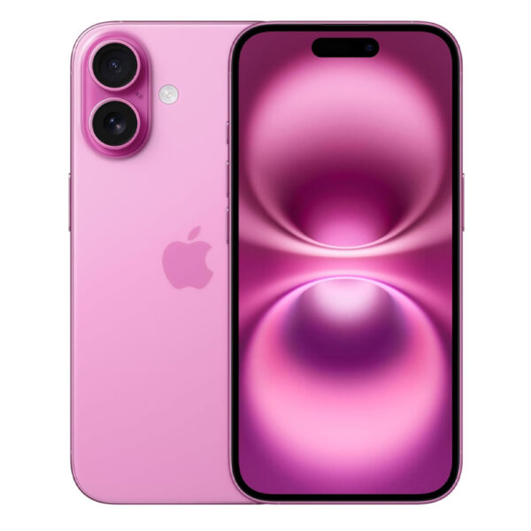 iPhone 16 c/CHIP 5G 128GB, 8GB RAM, cámara principal 48MP + 12MP, frontal 12MP, 6.1", rosado