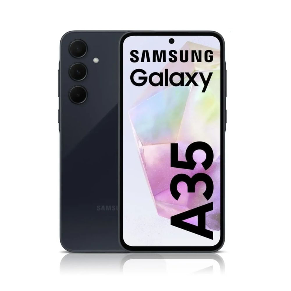 Samsung Galaxy A35 5G 8GB RAM 256GB, cámara principal 50MP + 8MP + 5MP, frontal 13MP, 6.6", 5000 mAh, negro