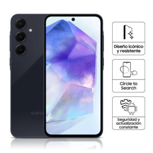 Samsung Galaxy A55 5G 256GB 5G, cámara principal 50MP + 12MP + 5MP, frontal 32MP, 6.6", negro